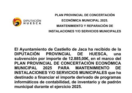 Financiación del Plan Plan Provincial de Concertación Económica...