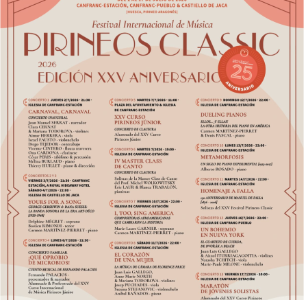 CONCIERTO "YOURS FOR A SONG" - PIRINEOS CLASSIC 2026