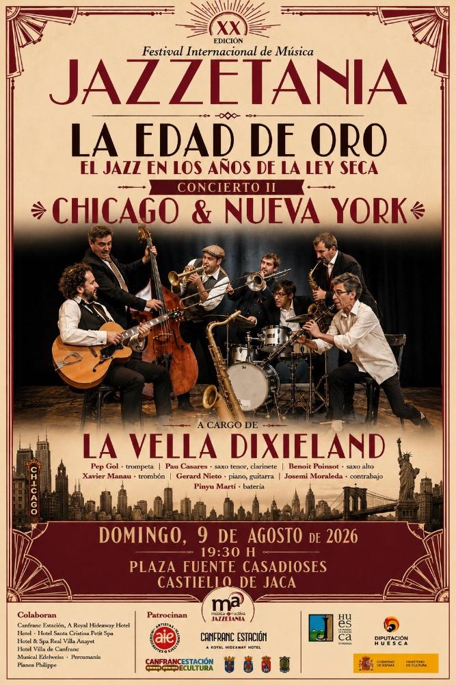Imagen CONCIERTO LA VELLA DIXIELAND- FESTIVAL INTERNACIONAL DE MÚSICA JAZZETANIA